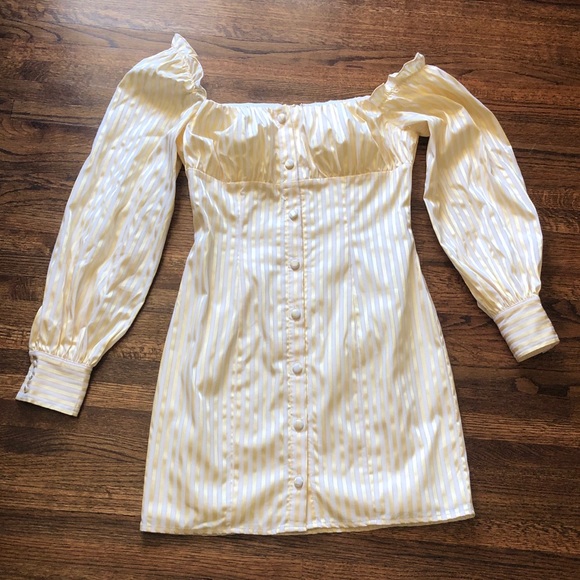 Lovers + Friends Dresses & Skirts - NWOT Lovers + Friends Striped Button Up Mini